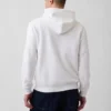 Hoodie med dragkedja och Vintagesoft Arch Logo för vuxna