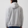 Hoodie med dragkedja och Vintagesoft Arch Logo för vuxna