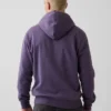 Hoodie med dragkedja och Vintagesoft Arch Logo för vuxna