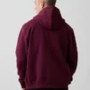 Hoodie med dragkedja och Vintagesoft Arch Logo för vuxna