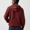Hoodie med dragkedja och Vintagesoft Arch Logo för vuxna