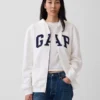 Hoodie med dragkedja och Vintagesoft Arch Logo för vuxna