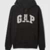 Hoodie med dragkedja och Vintagesoft Arch Logo för vuxna