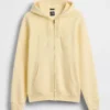 Hoodie med dragkedja och Vintagesoft Arch Logo för vuxna