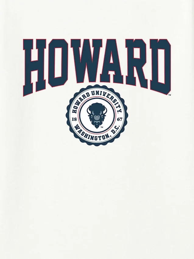 Howard University Collegiate Seal – mörk grafisk T-shirt