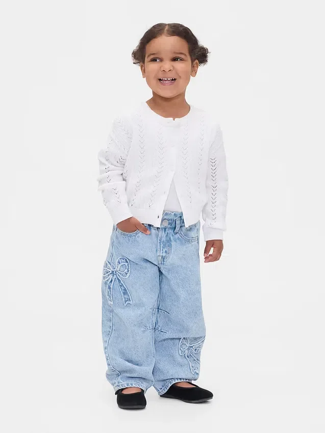 Hästskojeans med rosett för Baby & Småbarn