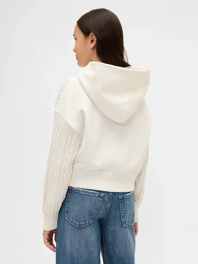 Huvtröja för barn i Vintagesoft-blandmaterial