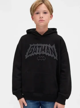 Huvtröja för barn i Vintagesoft med Batman-motiv