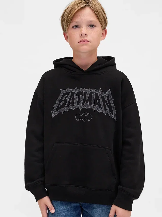 Huvtröja för barn i Vintagesoft med Batman-motiv