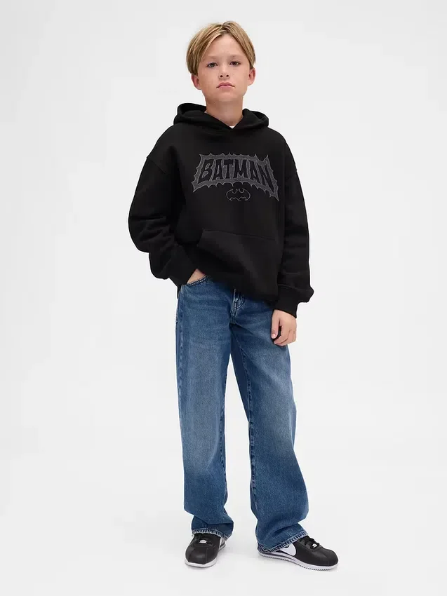 Huvtröja för barn i Vintagesoft med Batman-motiv