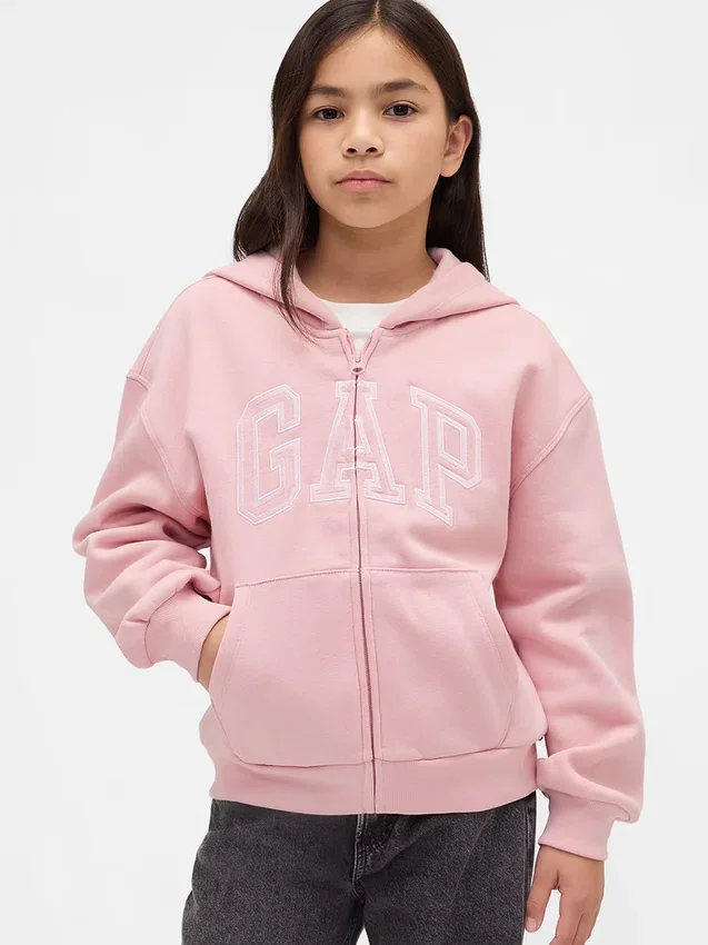Huvtröja för barn i Vintagesoft med GAP Arch Logo
