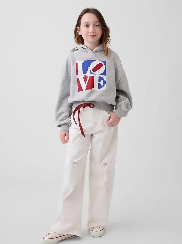 Huvtröja för barn med Robert Indiana-motiv
