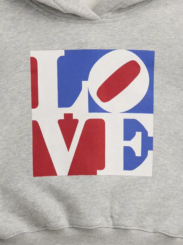 Huvtröja för barn med Robert Indiana-motiv