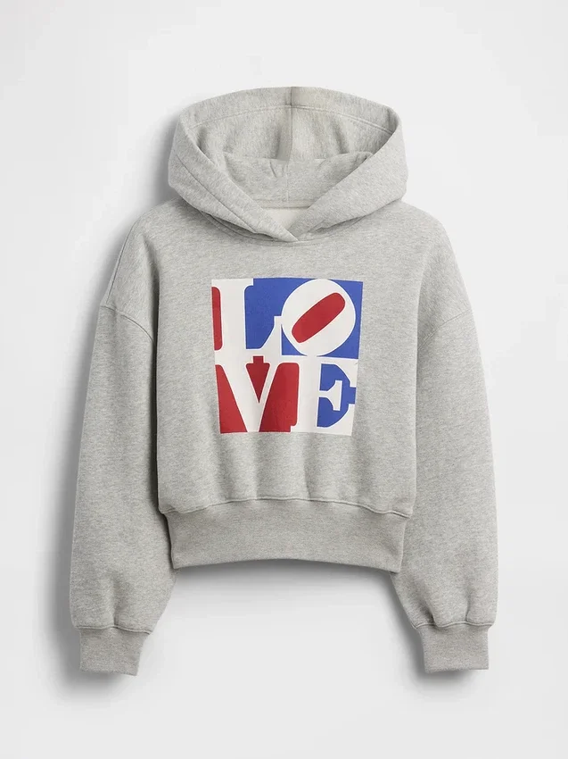 Huvtröja för barn med Robert Indiana-motiv