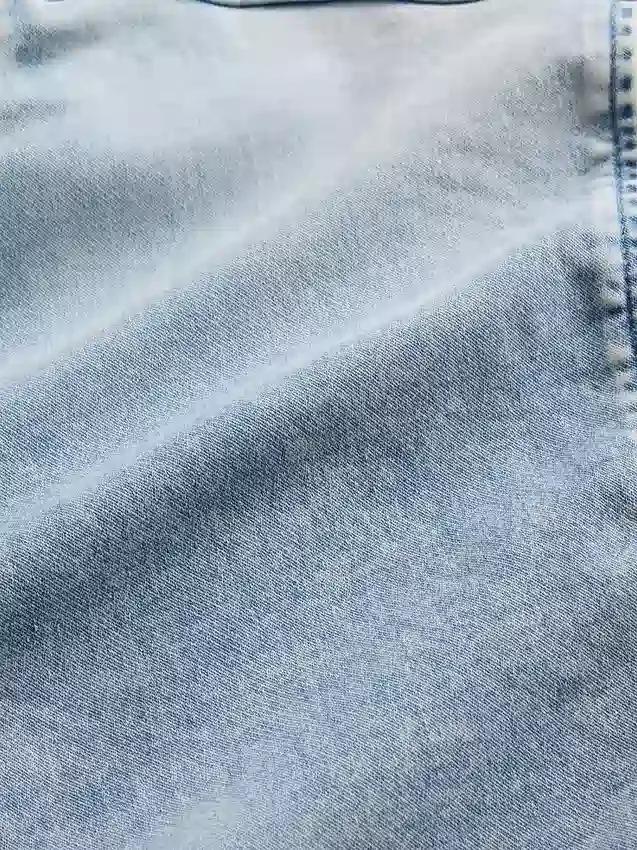 Huvtröja i stickad denim med dragkedja för barn