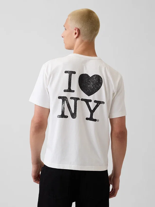 I Heart NY T-shirt med avslappnad logotyp