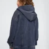 Icon-tröja med huva för barn i denim