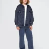 Icon-tröja med huva för barn i denim