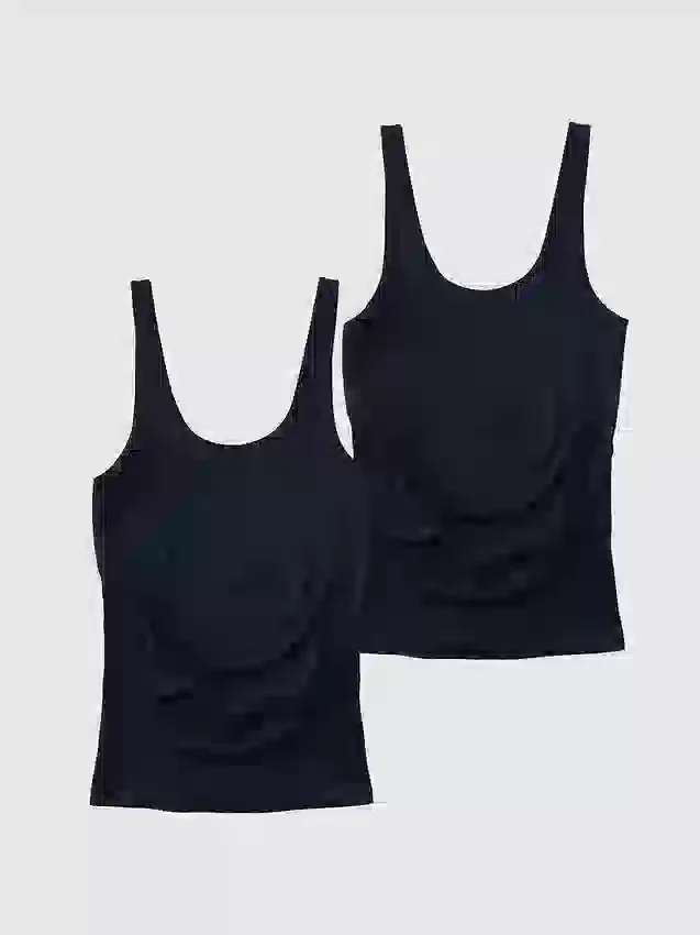 Ingrid and Isabel Basics Mammakläder med sömlöst magstöd, 2-pack