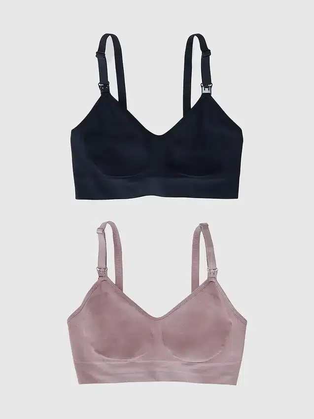 Ingrid and Isabel Mammakläder Basics sömlös 2-i-1-amnings- och pump-BH, 2-pack