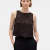 Jacquard-tanktop med kort passform