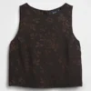 Jacquard-tanktop med kort passform
