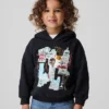 Jean-Michel Basquiat Vintagesoft-hoodie för småbarn