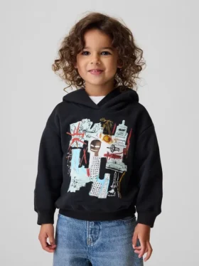 Jean-Michel Basquiat Vintagesoft-hoodie för småbarn
