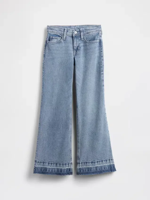 Jeans för barn med låg midja och avslappnad utsvängd passform