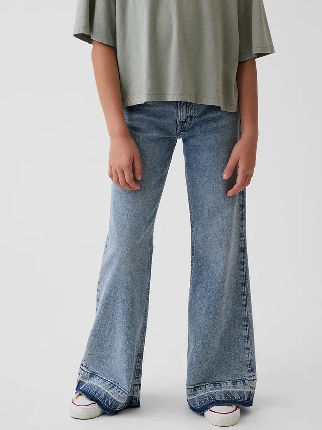 Jeans för barn med låg midja och avslappnad utsvängd passform
