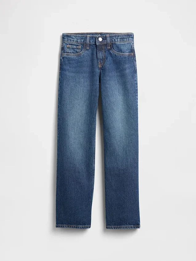 Jeans för barn med låg midja och rakt snitt