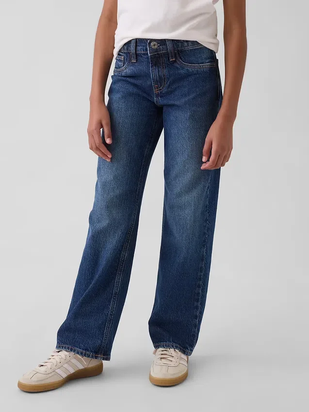 Jeans för barn med låg midja och rakt snitt