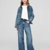 Jeans för barn med låg midja och vid ben