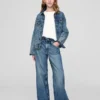 Jeans för barn med låg midja och vid ben