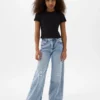 Jeans för barn med låg midja och vid ben
