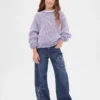 Jeans för barn med låg midja och vid ben