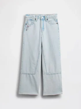 Jeans för barn med låg midja och vid ben