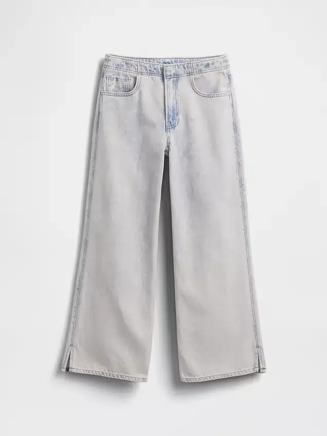 Jeans för barn med låg midja och vid ben
