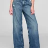 Jeans för barn med låg midja och vid ben