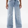 Jeans för barn med låg midja och vid ben