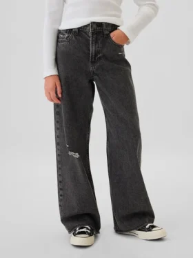 Jeans för barn med låg midja och vid ben