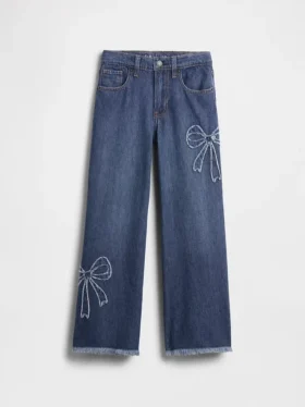 Jeans för barn med låg midja och vid ben