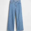 Jeans för barn med låg midja och vid ben
