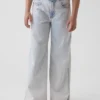 Jeans för barn med låg midja och vid ben
