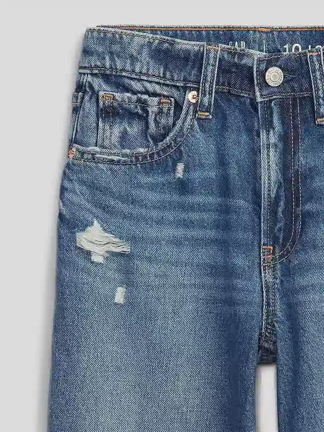 Jeans för barn med låg midja och vid ben