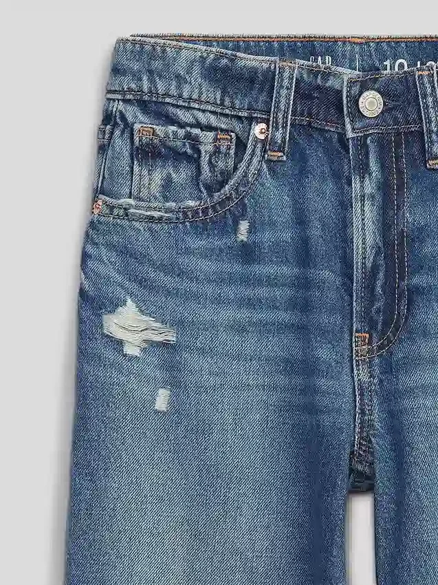 Jeans för barn med låg midja och vid ben