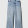 Jeans för barn med låg midja och vid ben