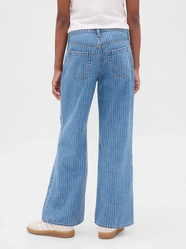 Jeans för barn med låg midja och vid ben
