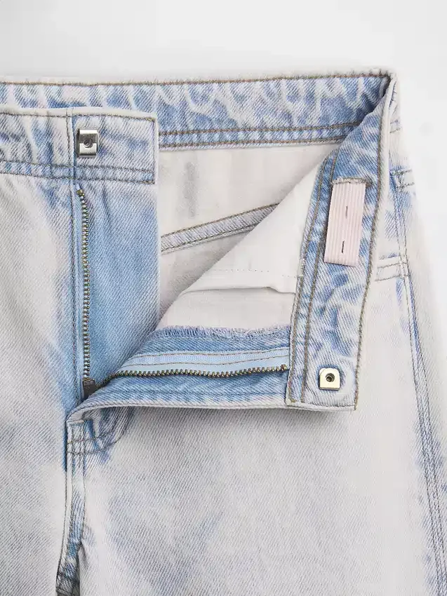 Jeans för barn med låg midja och vid ben