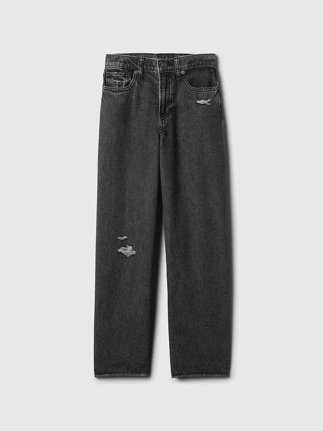 Jeans för barn med låg midja och vid ben